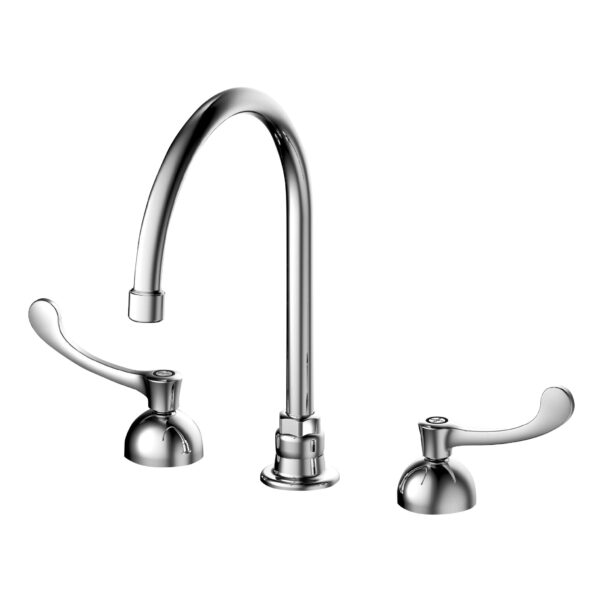 192-6635 Two Handle Gooseneck Commercial Kitchen Faucet